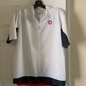 Castelli- full zip cycling Jersey, like new